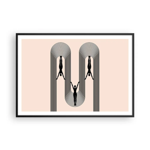 Plakat i sort ramme - På hovedet nedad - 100x70 cm