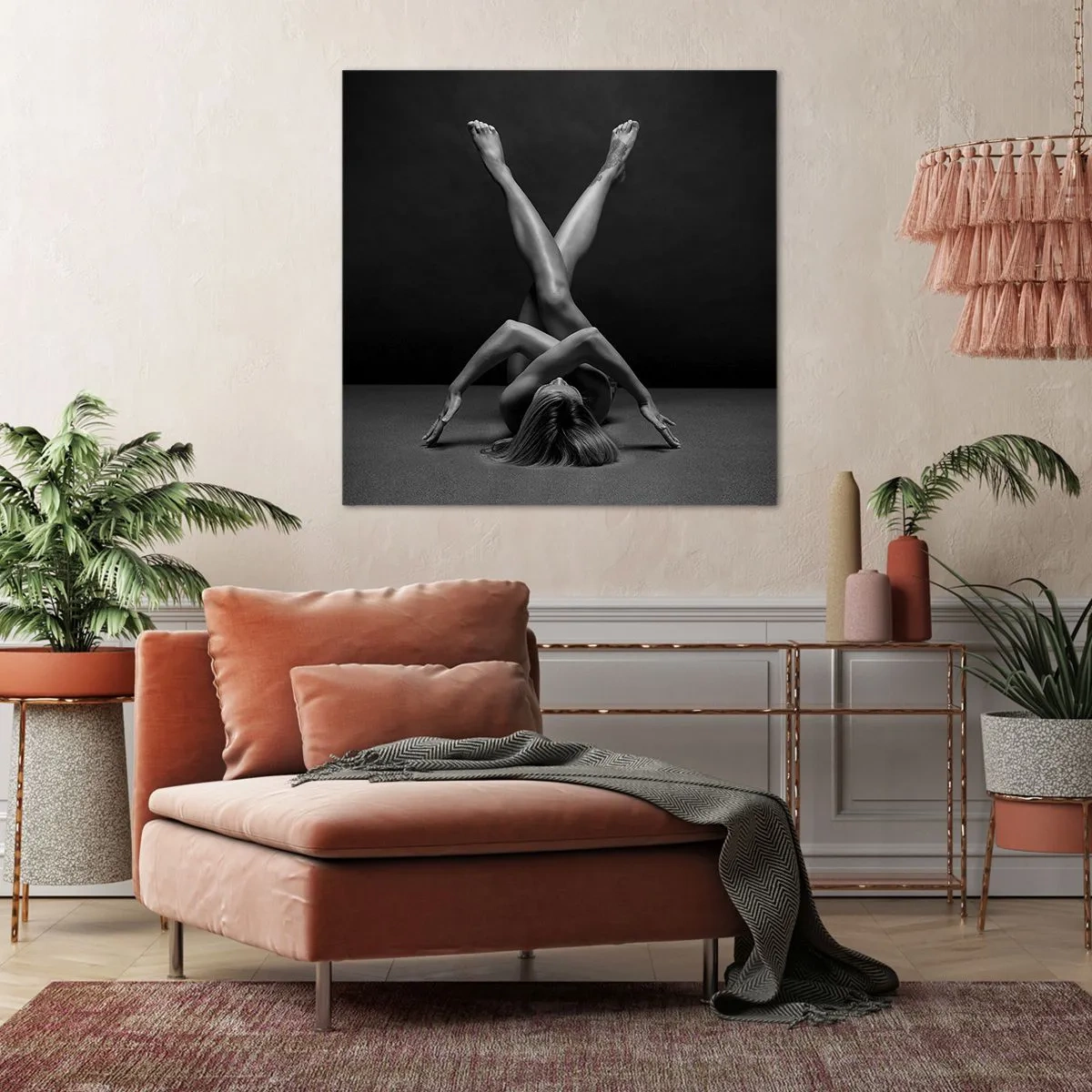 Lærredstryk - Billede på lærred - Nøgenhedens geometri - 70x70 cm