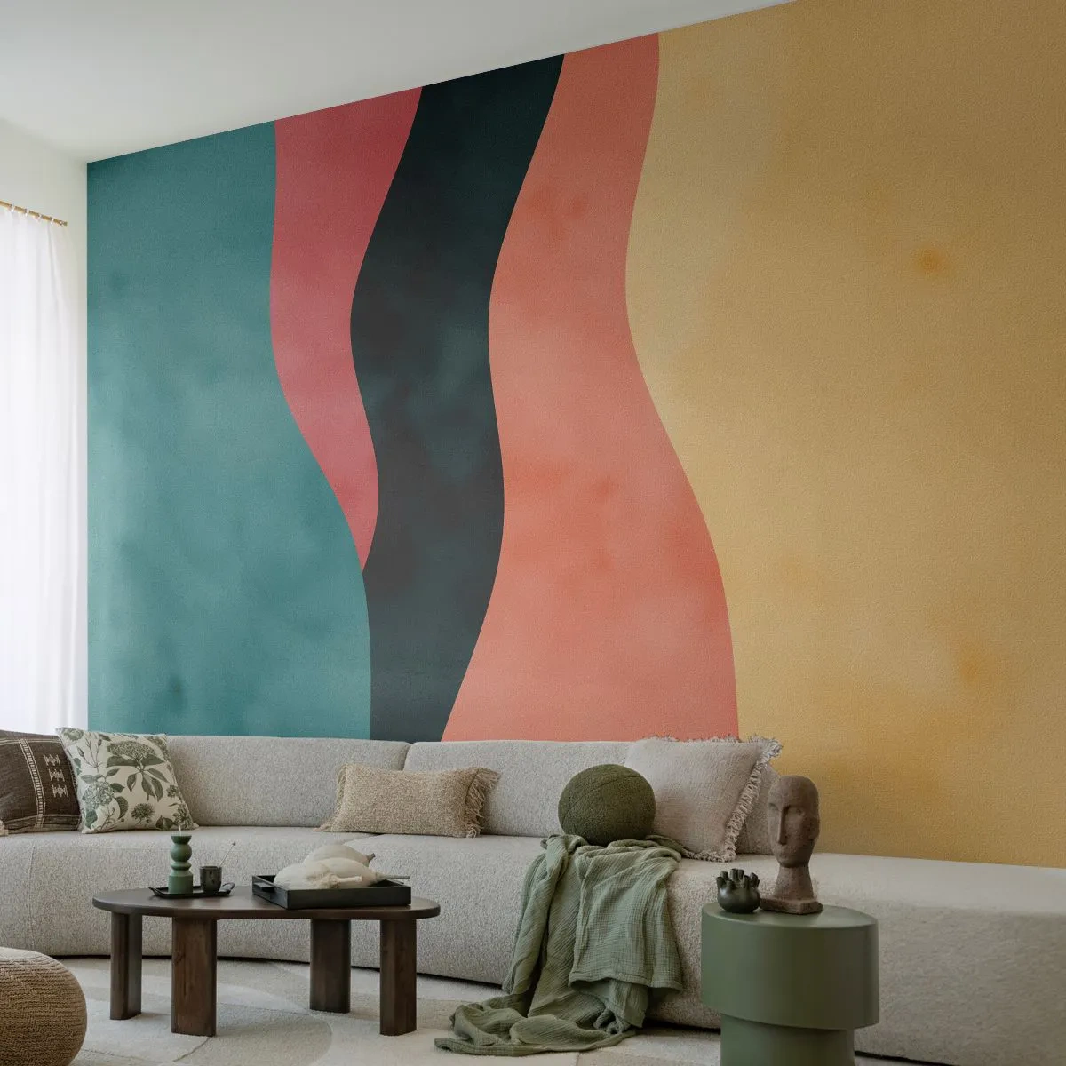 Fototapet Premium Canvas - Kompatibel manglende overholdelse - Abstraktion, Stykke, Moderne kunst. - 250x175 cm