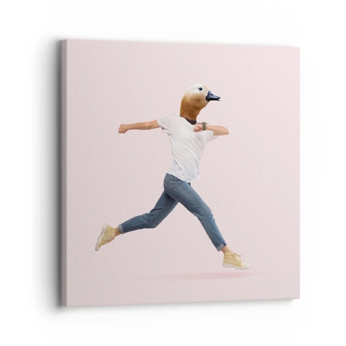 Lærredstryk - Billede på lærred - En knivspids absurditet - 30x30 cm