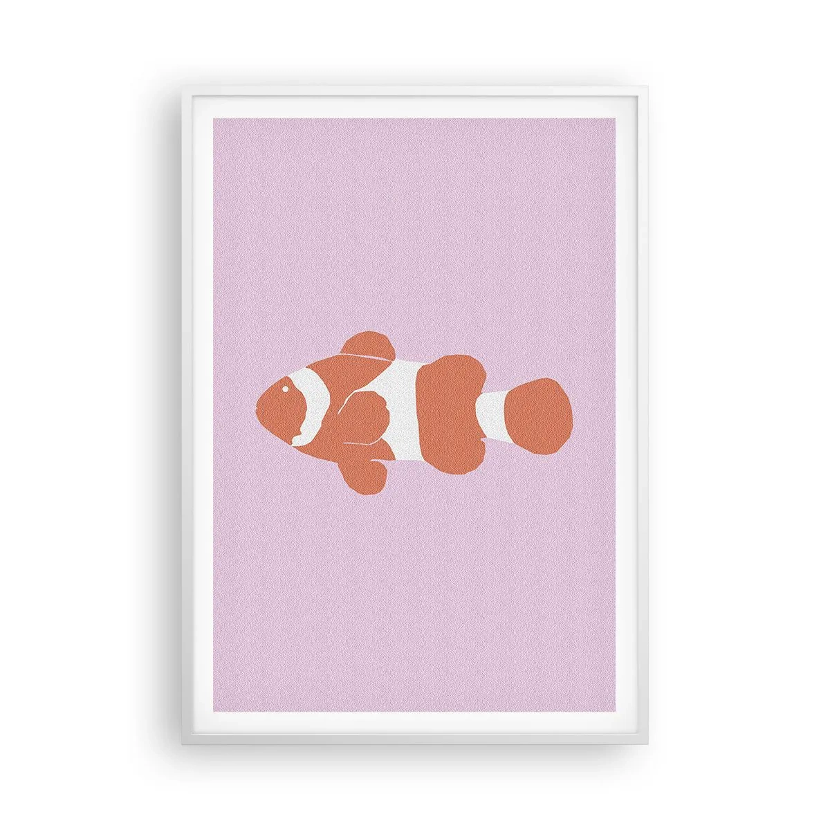 Plakat i hvid ramme - I koraller til ansigt og hale - 70x100 cm