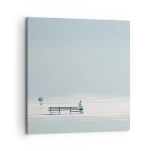 Lærredstryk - Billede på lærred - Ja, jeg venter. - 50x50 cm