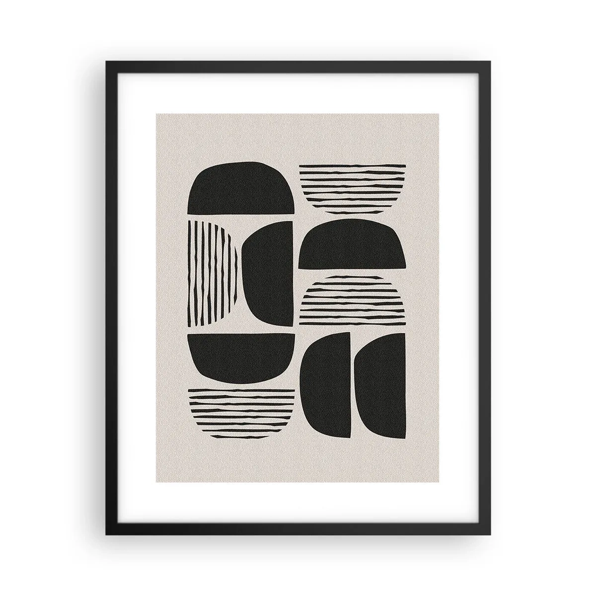 Plakat i sort ramme - Halvhjertede arrangementer - 40x50 cm