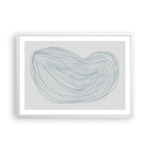 Plakat i hvid ramme - Smil fra en dråbe - 70x50 cm