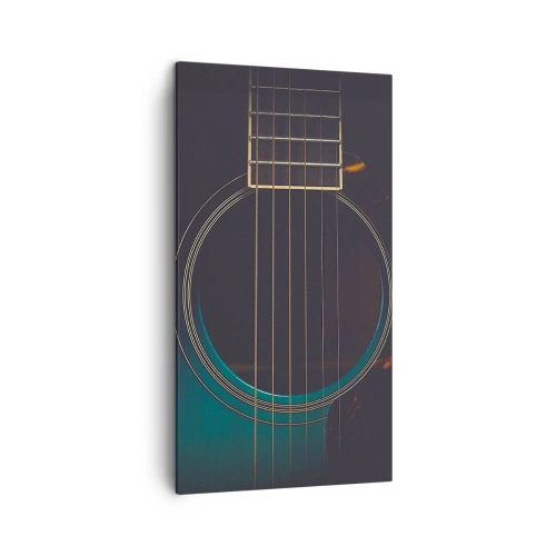 Lærredstryk - Billede på lærred - Et øjeblik før det lyder - 45x80 cm