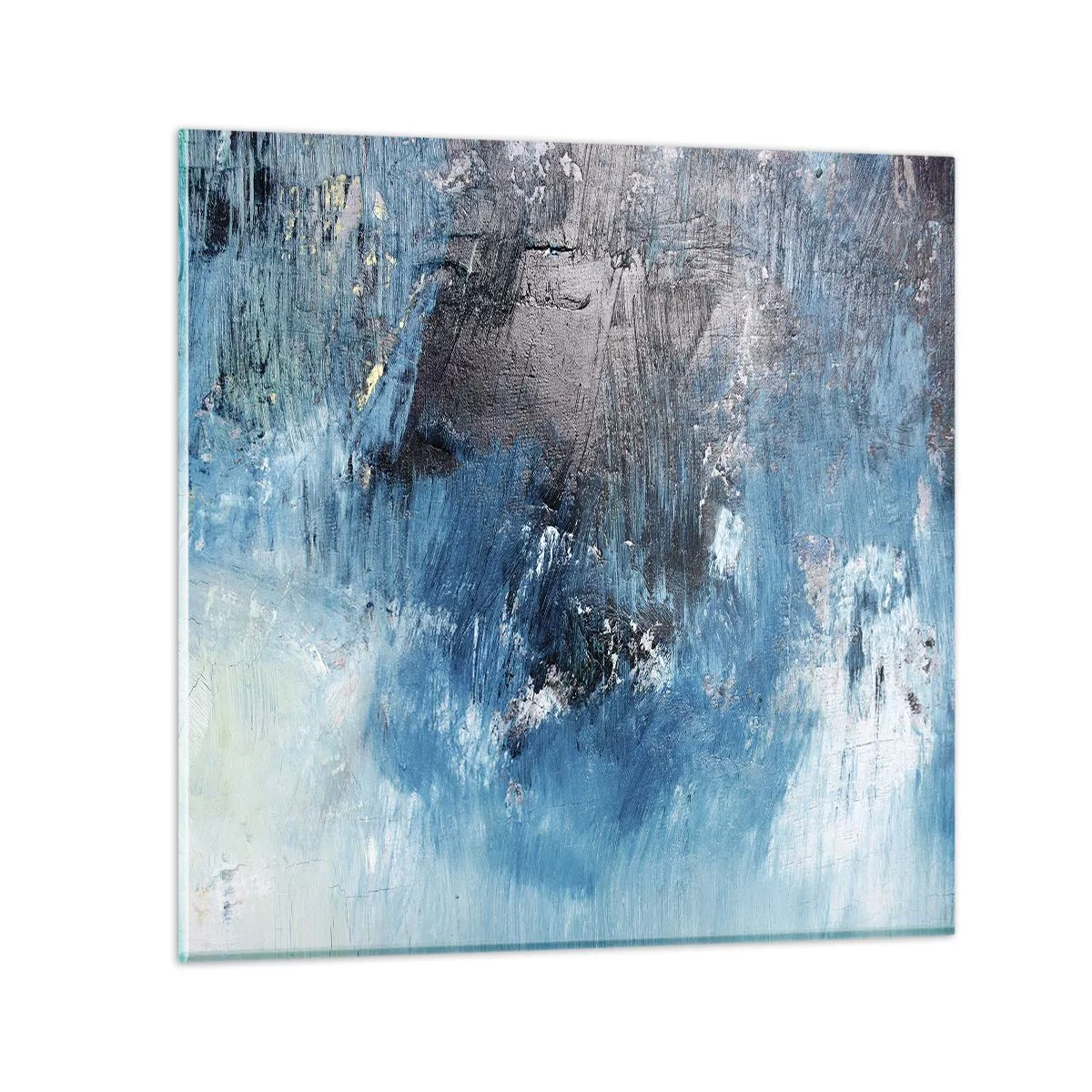 Billede på glas - Blå rapsodi - 30x30 cm