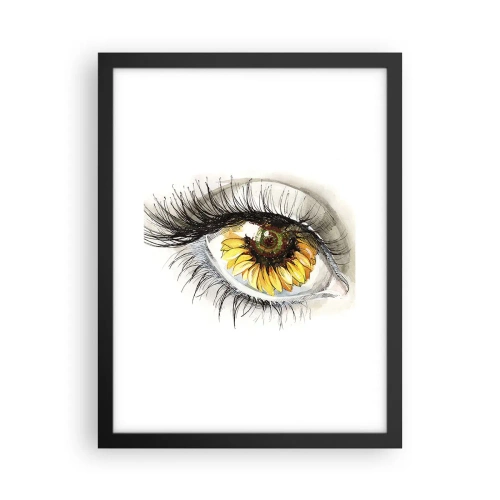 Plakat i sort ramme - Et look lige så varmt som sommeren - 30x40 cm