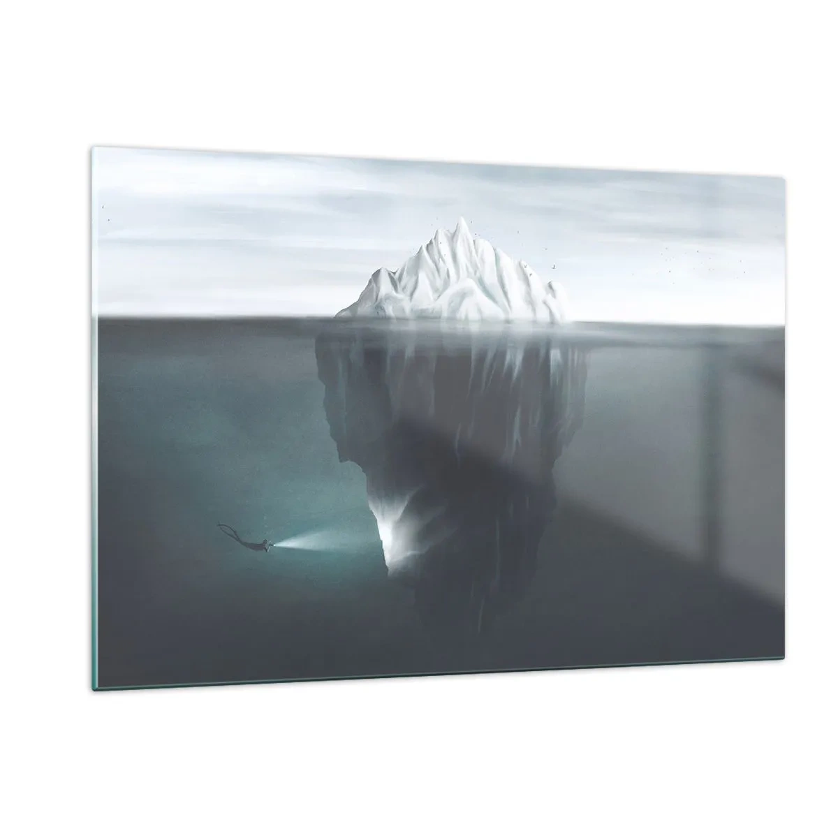 Billede på glas - Undervands-mysterium - 120x80 cm