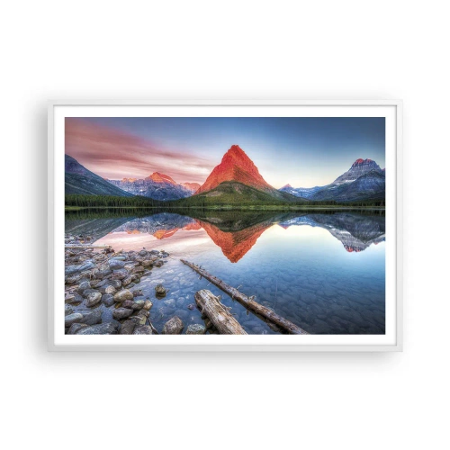 Plakat i hvid ramme - Varme og kulde - 100x70 cm