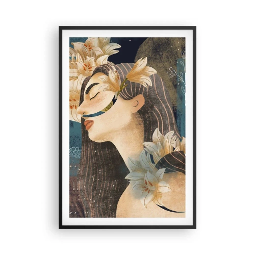 Plakat i sort ramme - Eventyret om prinsessen med liljerne - 61x91 cm
