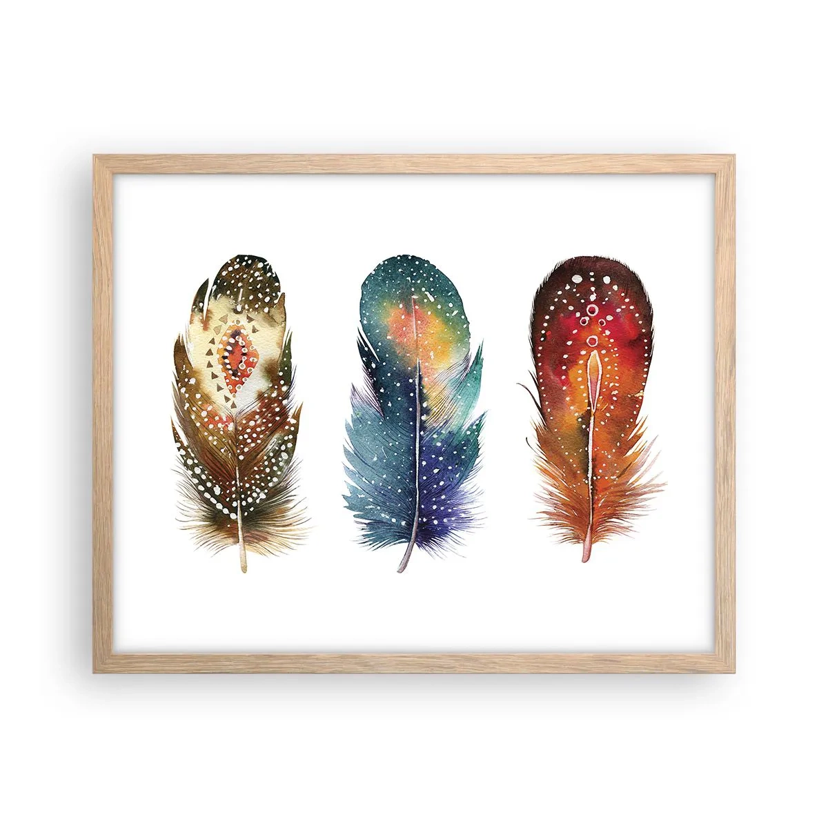 Plakat i ramme af lyst egetræ - Ritualer, ordinancer, mysterier - 50x40 cm