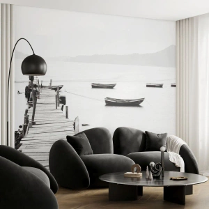 Fototapet Standard Eco - Over stille og klart vand - Landskab, Sø, Łódź - 350x256 cm