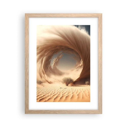 Plakat i ramme af lyst egetræ - Åben portal - 30x40 cm