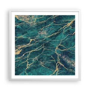 Plakat i hvid ramme - Guldåre - 60x60 cm