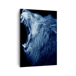 Lærredstryk - Billede på lærred - Kongens flammende vrede - 50x70 cm