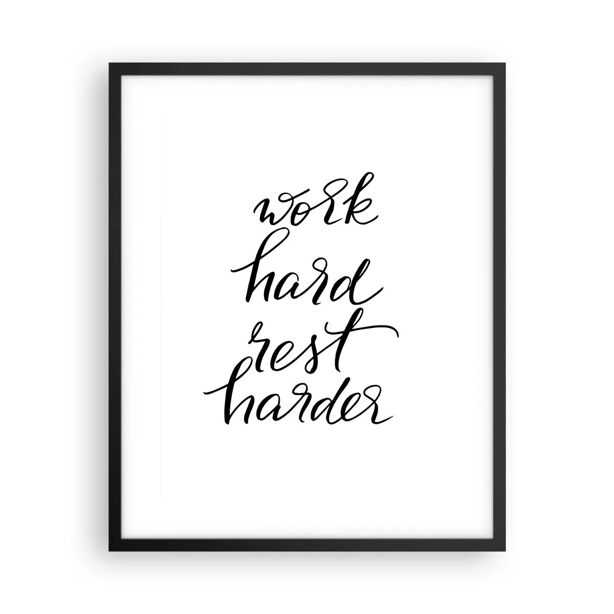 Plakat i sort ramme - Balance i livet - 40x50 cm