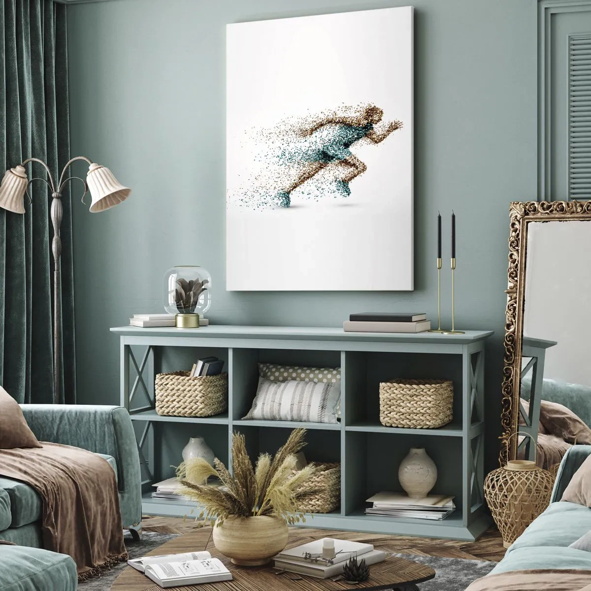 Lærredstryk - Billede på lærred - Livet er et kapløb - 45x80 cm