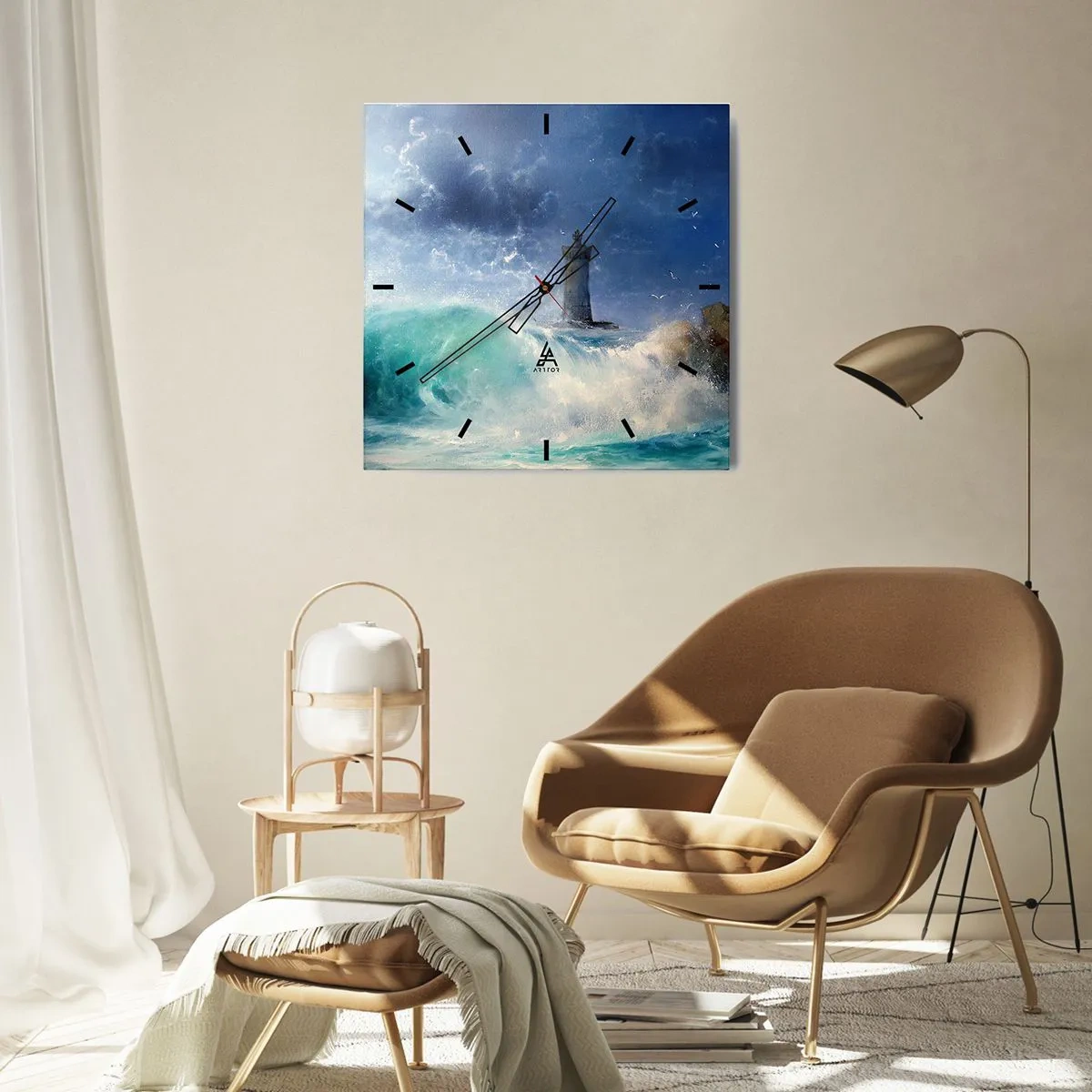 Vægur, Uret - På vagt mod elementerne - 40x40 cm