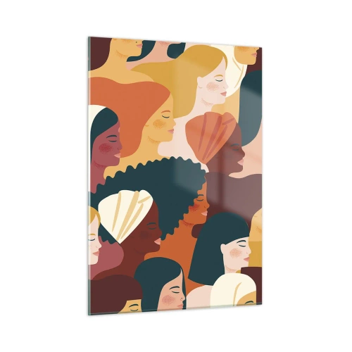 Billede på glas - Kun kvindelighed - 50x70 cm