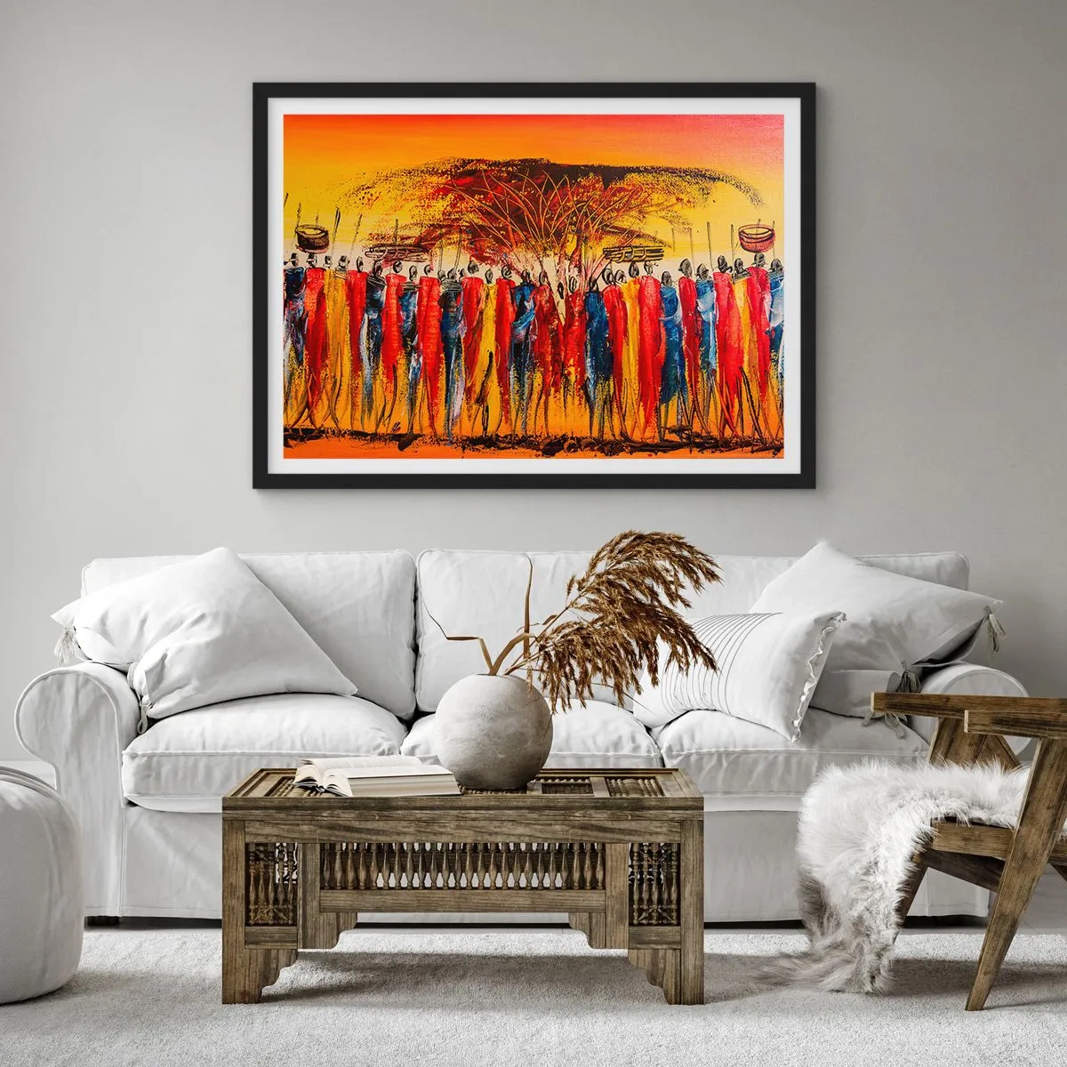 Plakat i sort ramme - Der, der, der, der går de - 100x70 cm