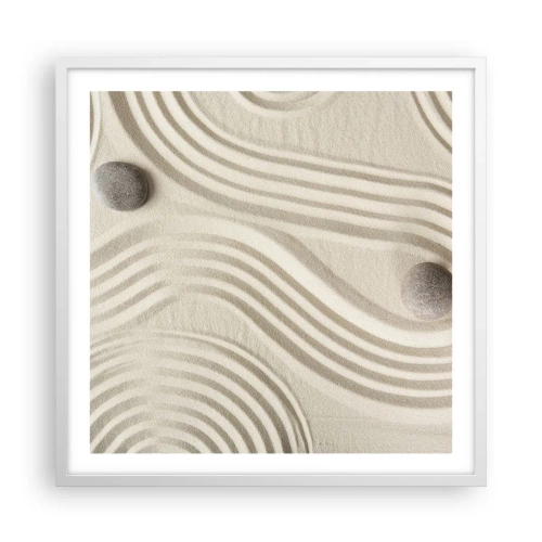 Plakat i hvid ramme - Et strejf af varme - 60x60 cm