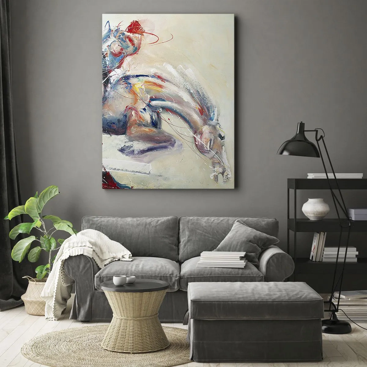 Lærredstryk - Billede på lærred - Hold fast, lad os flyve - 65x120 cm