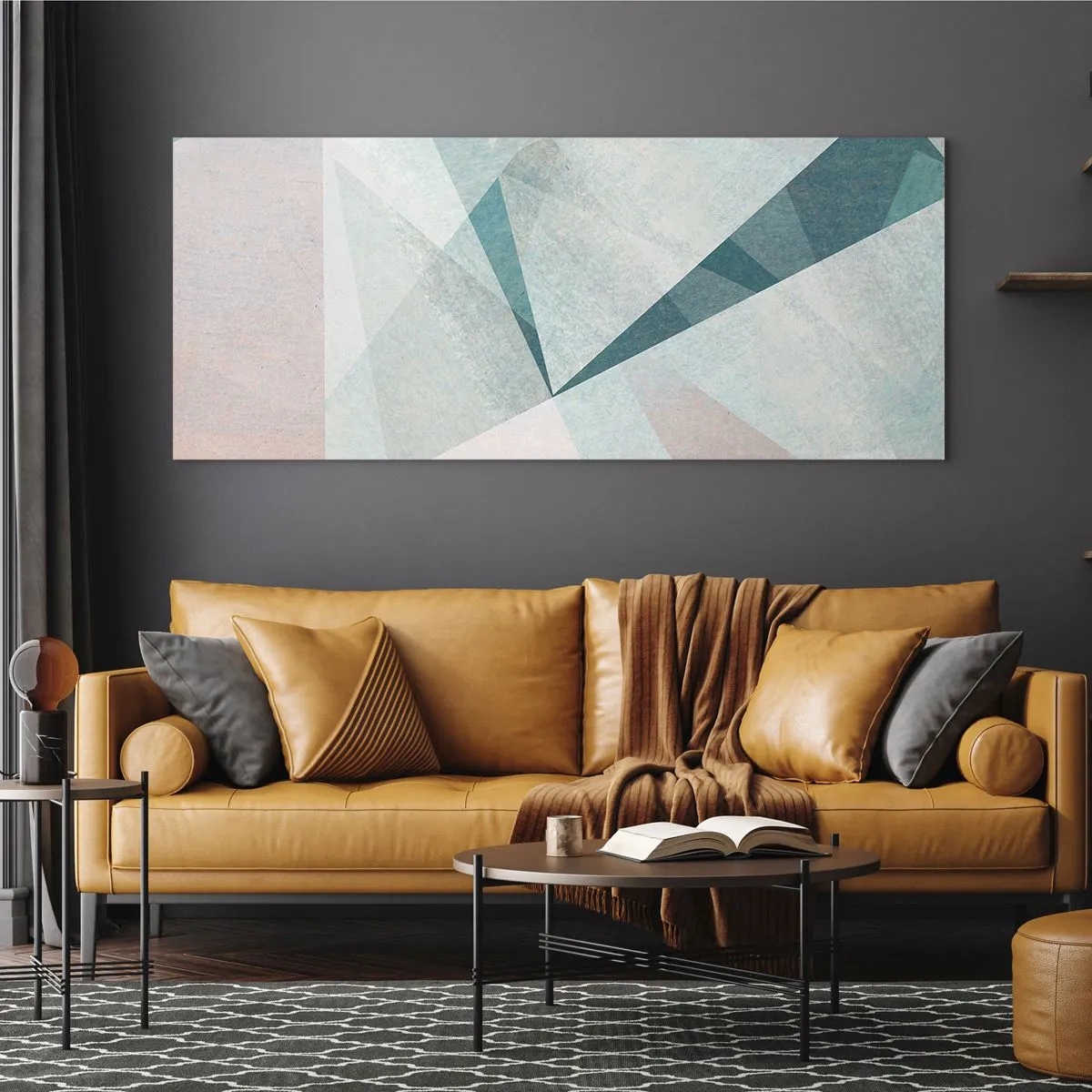 Billede på glas - Rolig og alligevel dynamisk - 120x50 cm