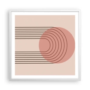 Plakat i hvid ramme - Uimodståelig tiltrækningskraft - 60x60 cm