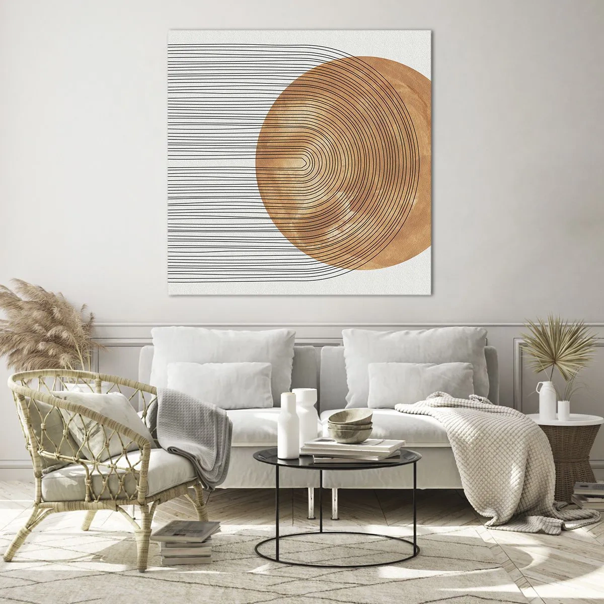 Billede på glas - En solrig komposition - 70x70 cm