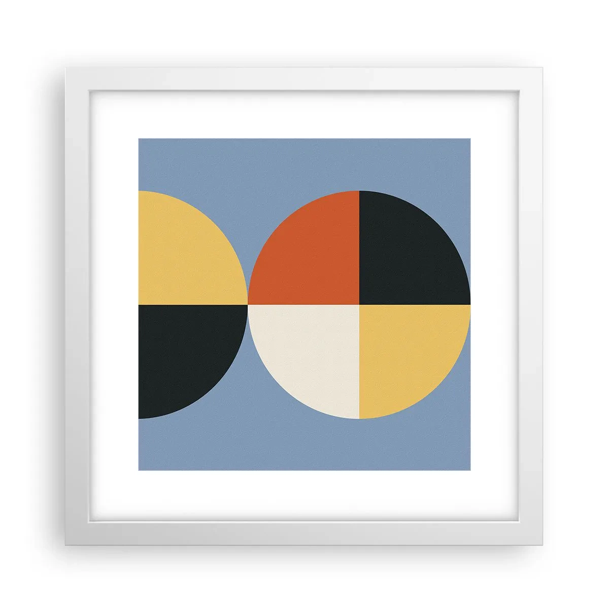 Plakat i hvid ramme - Se og tæl - 30x30 cm