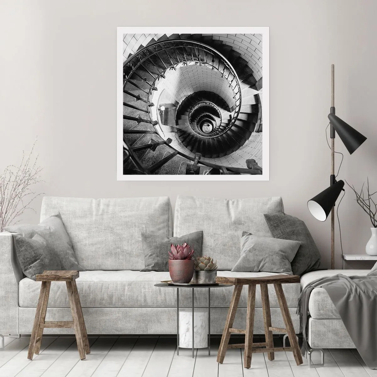 Plakat - Højt og højere - 40x40 cm