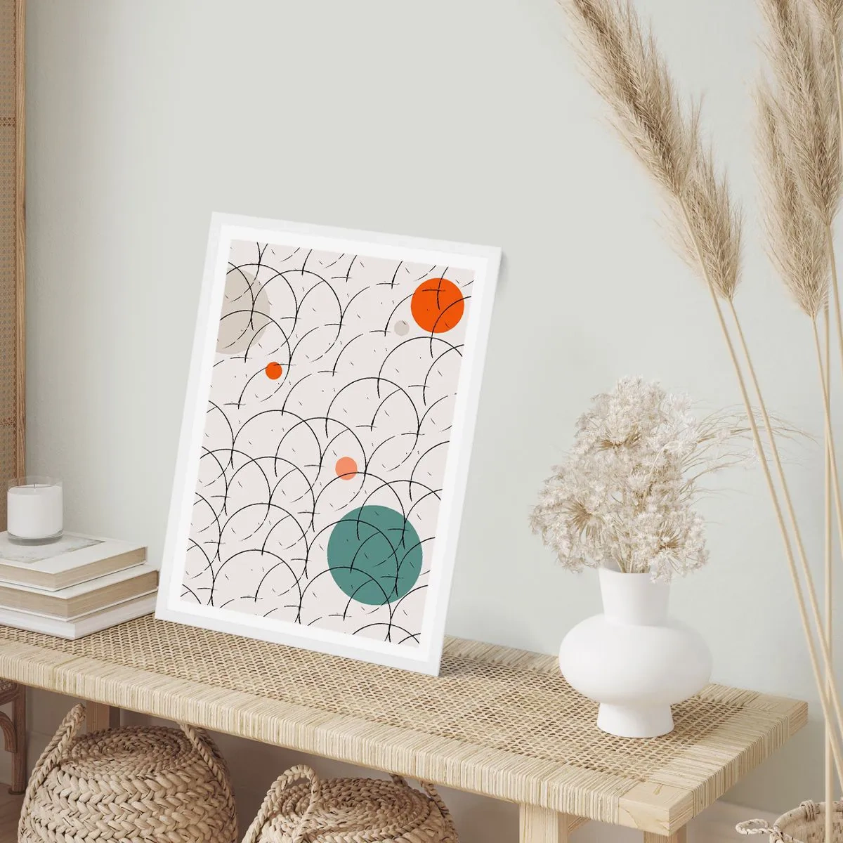 Plakat i hvid ramme - I popkunstens ånd - 61x91 cm