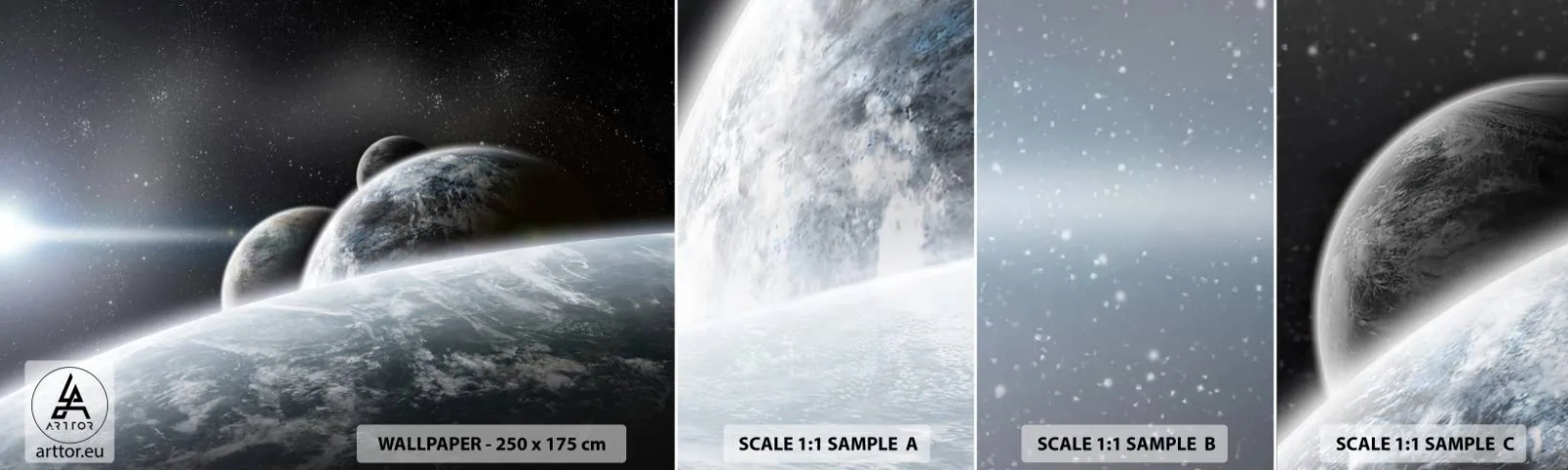 Fototapet Prøve Standard Eco - Sfærernes kosmiske musik - Astronomi, Kosmos, Galaxy - 100x30 cm