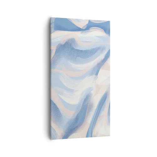 Lærredstryk - Billede på lærred - Blå krusninger - 55x100 cm