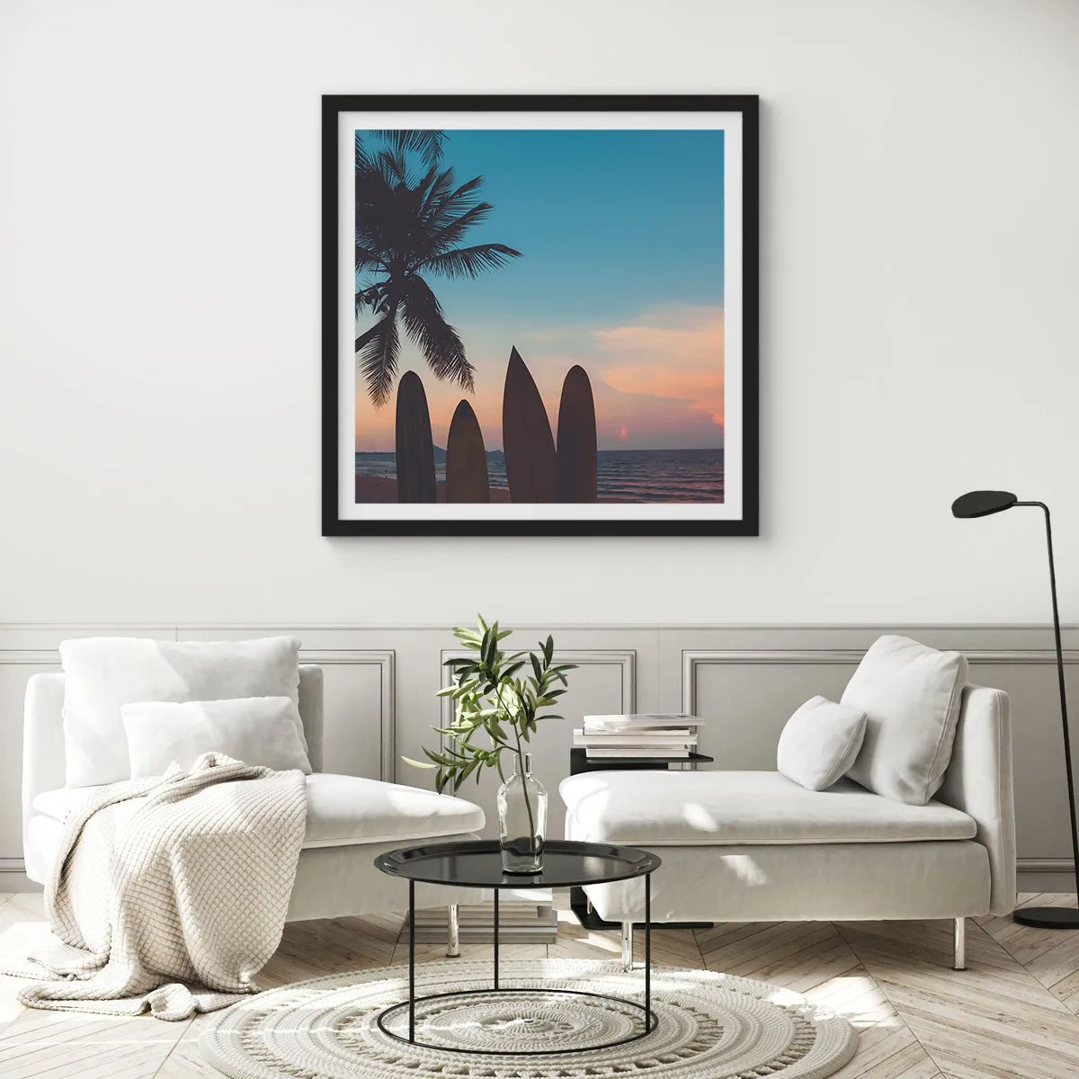 Plakat i sort ramme - I morgen bliver også sjovt - 40x40 cm