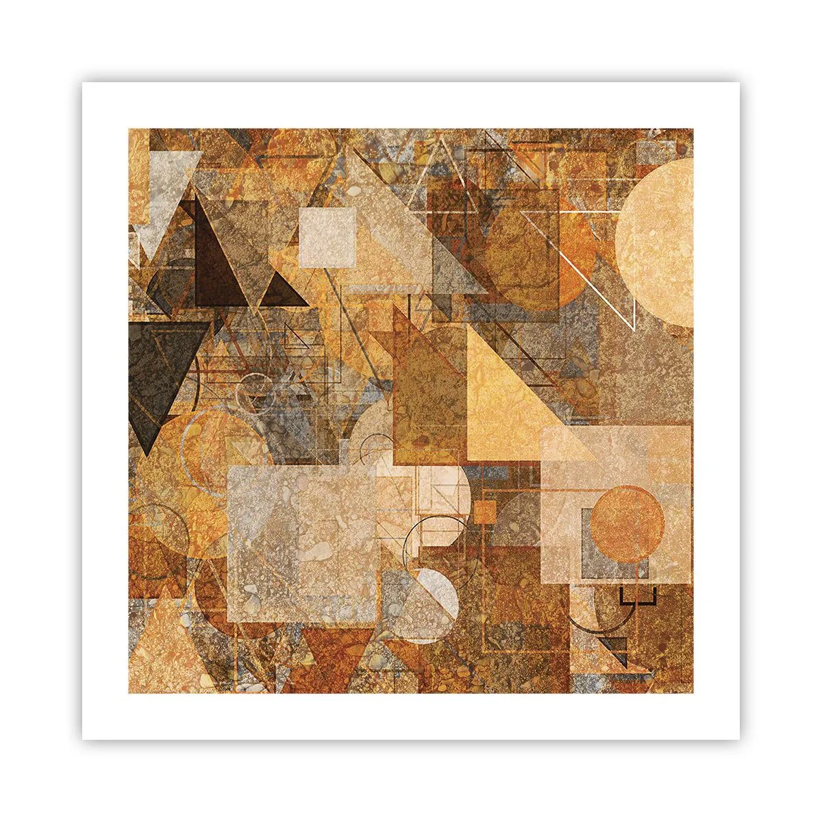 Plakat - Kubistisk bronzeundersøgelse - 50x50 cm