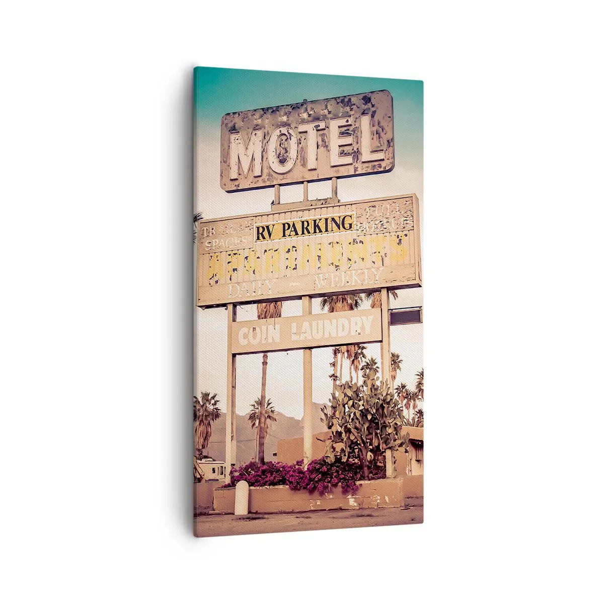 Lærredstryk - Billede på lærred - Her er tiden standset - 55x100 cm