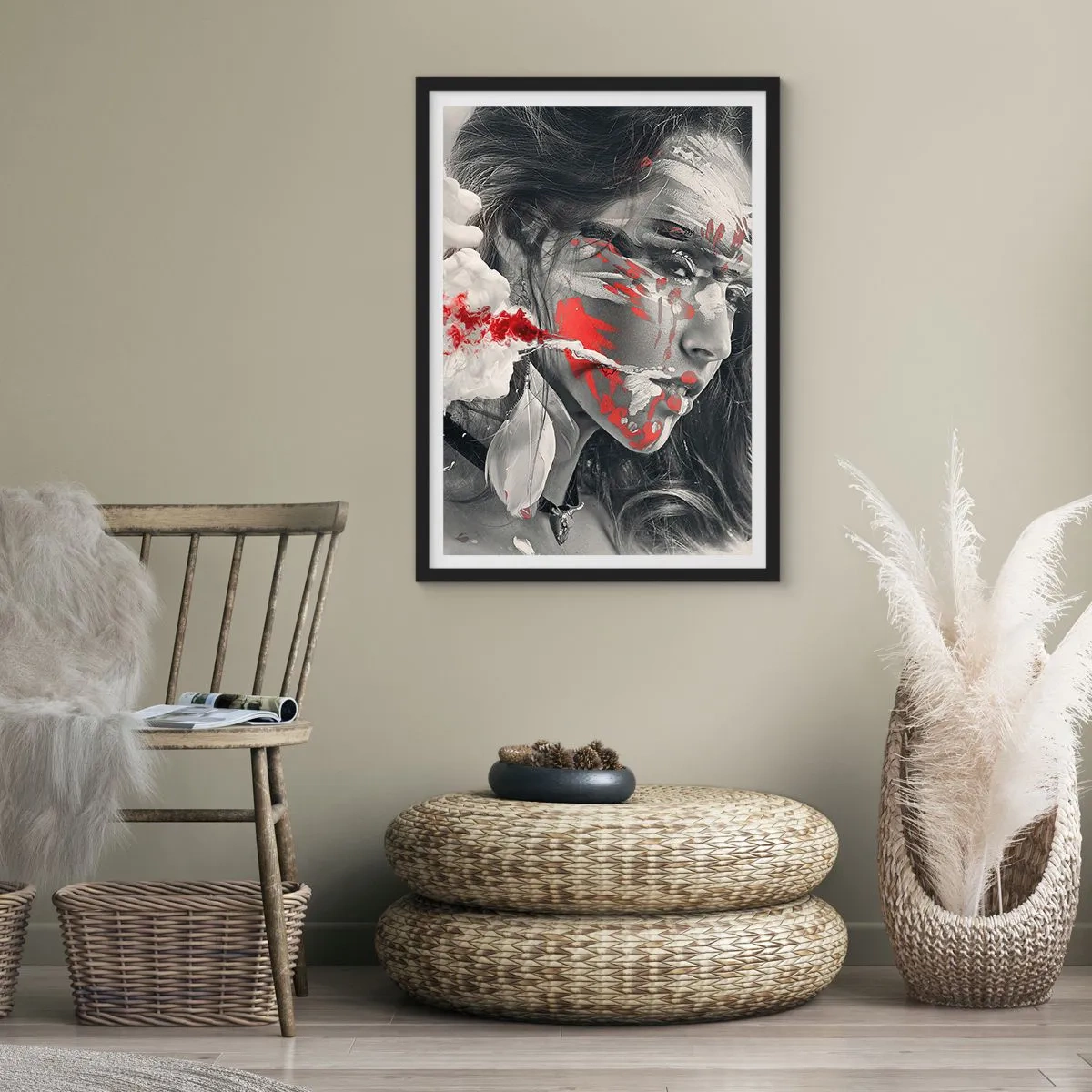 Plakat i sort ramme - I det absurdes damp - 40x50 cm