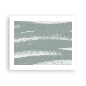 Plakat - Abstraktion i vinterstemning - 50x40 cm