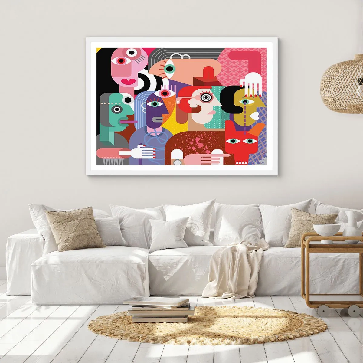 Plakat i hvid ramme - Vi fra hr. Picasso - 40x30 cm