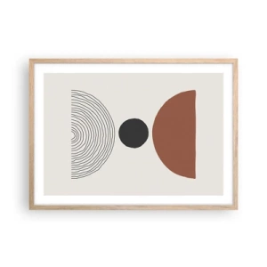Plakat i ramme af lyst egetræ - I rampelyset - 70x50 cm