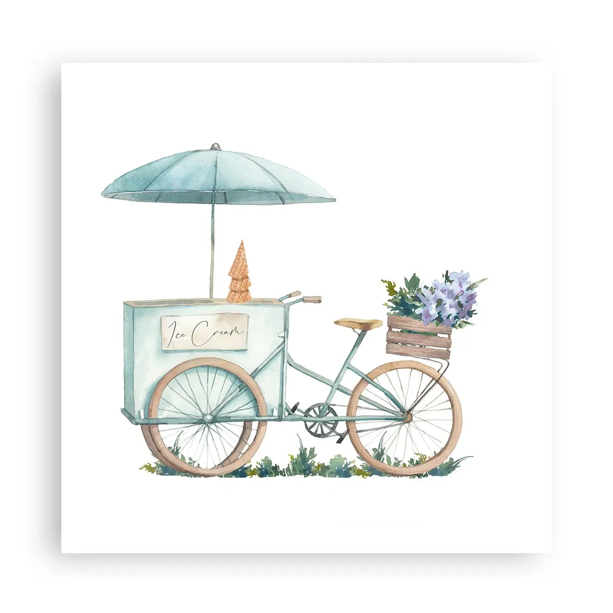 Plakat - Sødt minde om sommeren - 60x60 cm