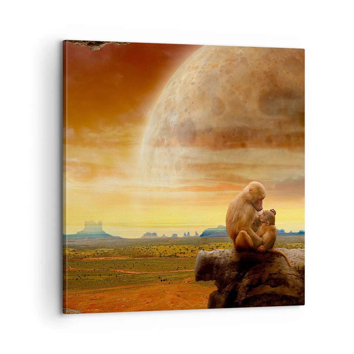 Lærredstryk - Billede på lærred - Kærlighed overalt den samme - 60x60 cm