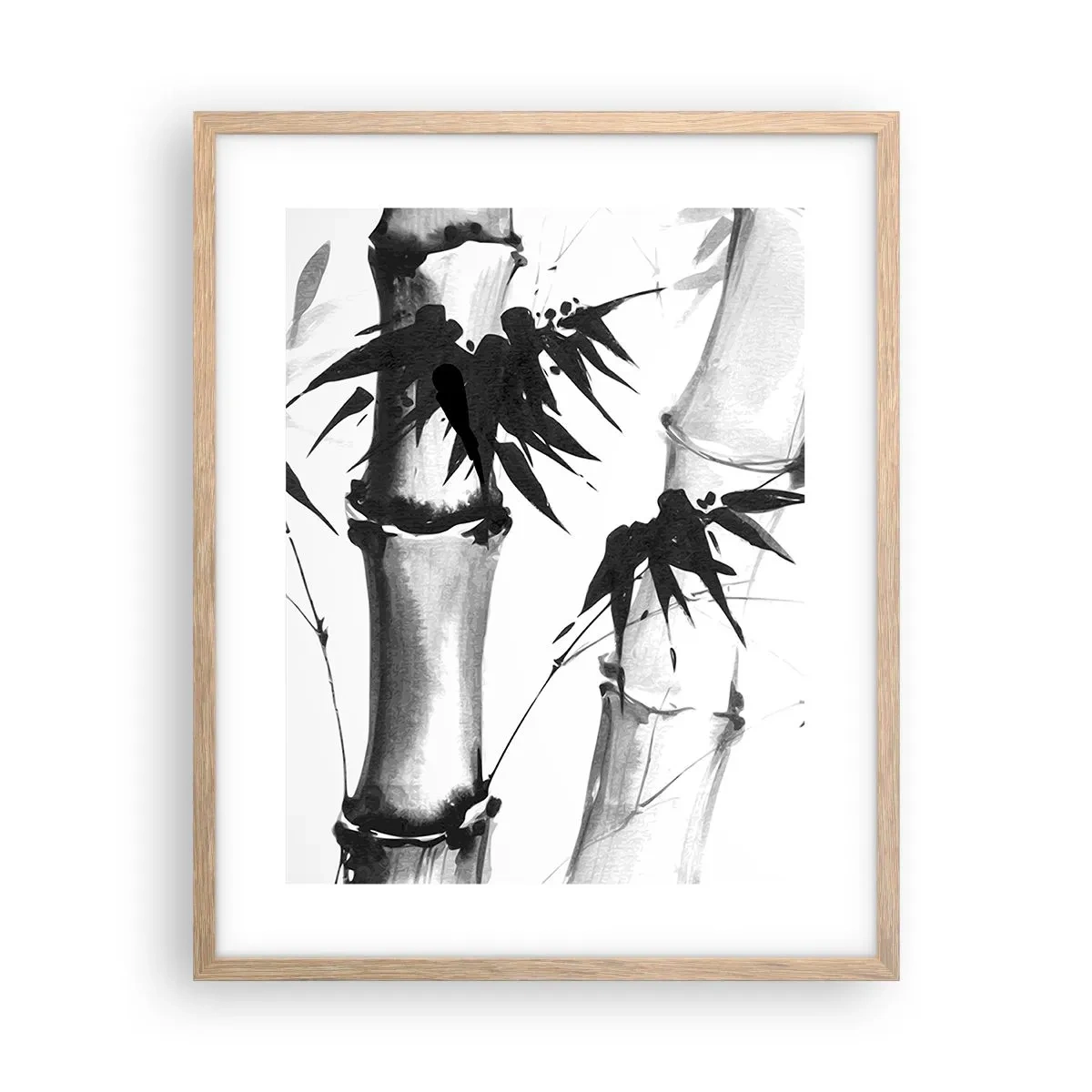 Plakat i ramme af lyst egetræ - Nærbillede af Orienten - 40x50 cm