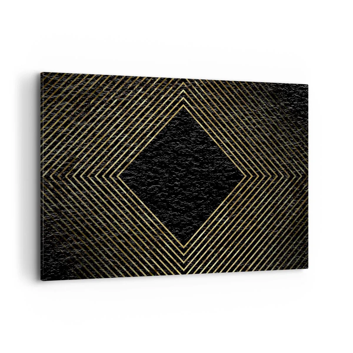 Lærredstryk - Billede på lærred - Geometri i glamour-stil - 120x80 cm