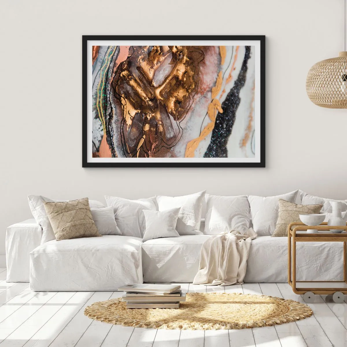 Plakat i sort ramme - Jord element - 50x40 cm