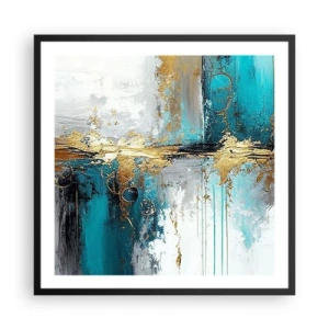 Plakat i sort ramme - Alting flyder - 60x60 cm