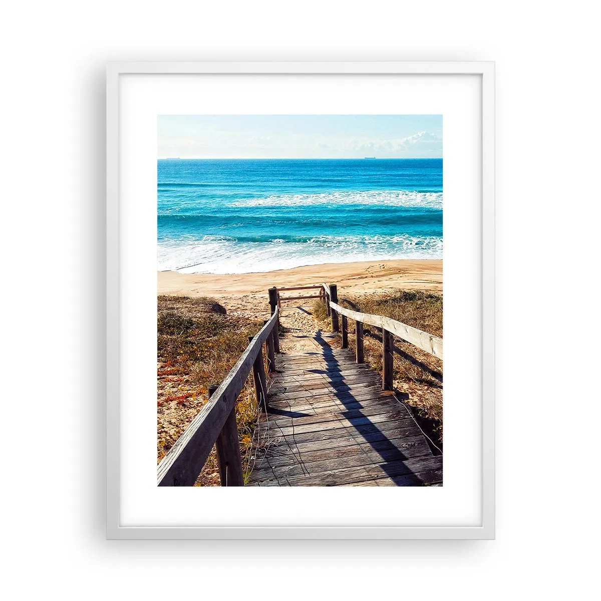 Plakat i hvid ramme - Løb! - 40x50 cm