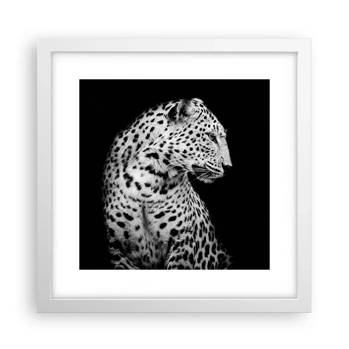 Plakat i hvid ramme - Den rigtige profil er perfekt! - 30x30 cm