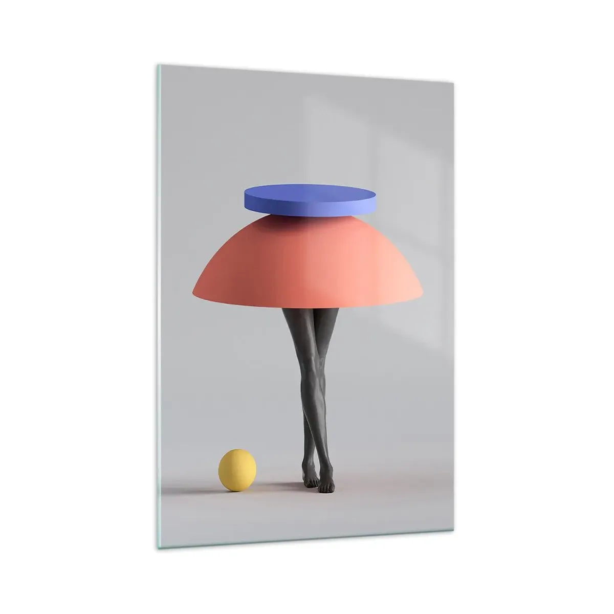 Billede på glas - Surrealistisk komposition - 70x100 cm